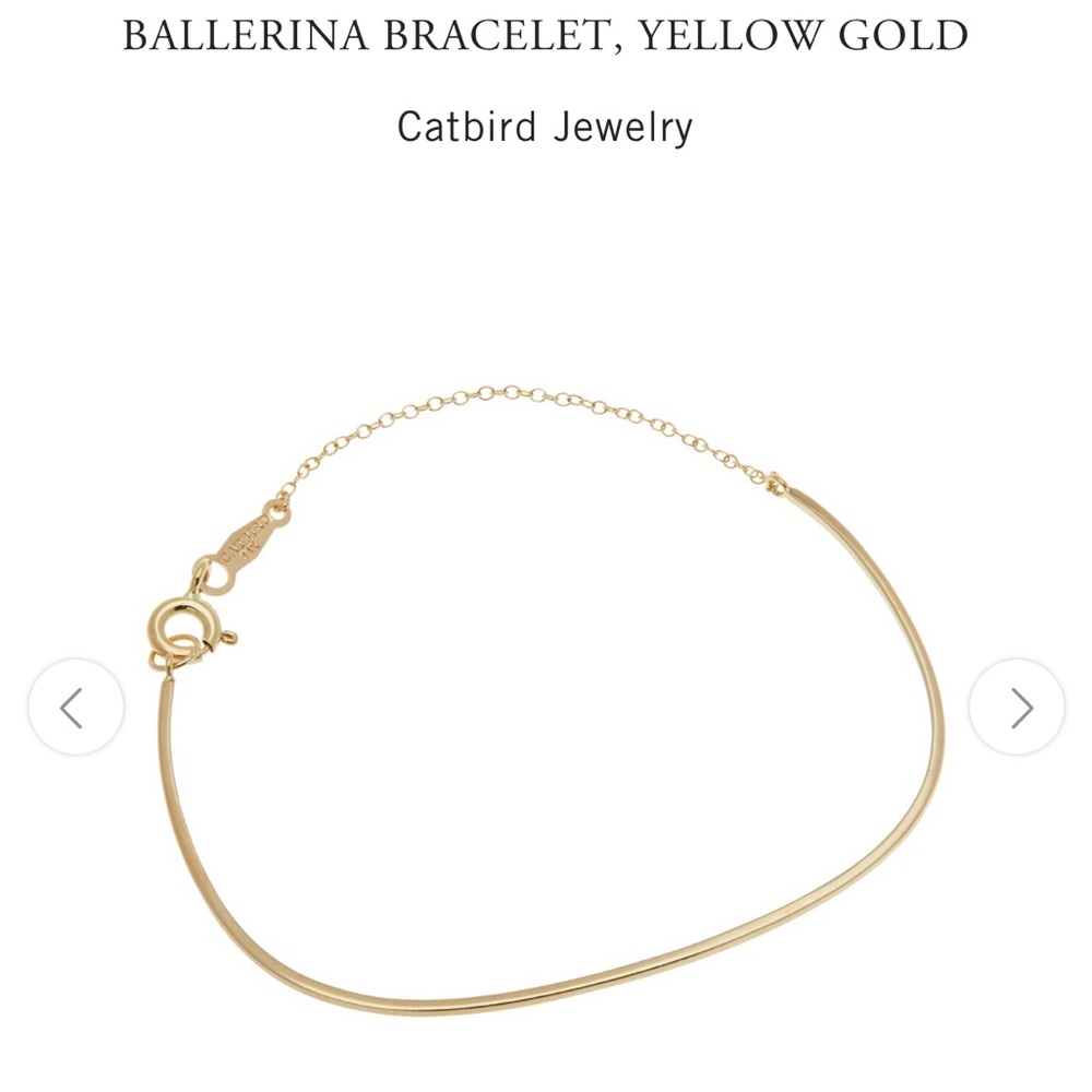 COPY - Ballerina Bracelet, yellow gold by Catbird